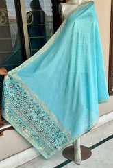 Block Printed Silk Dupatta