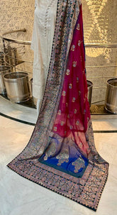 Block Printed Silk Dupatta