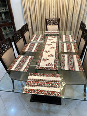 Block Printed Table Runner & Place Mats