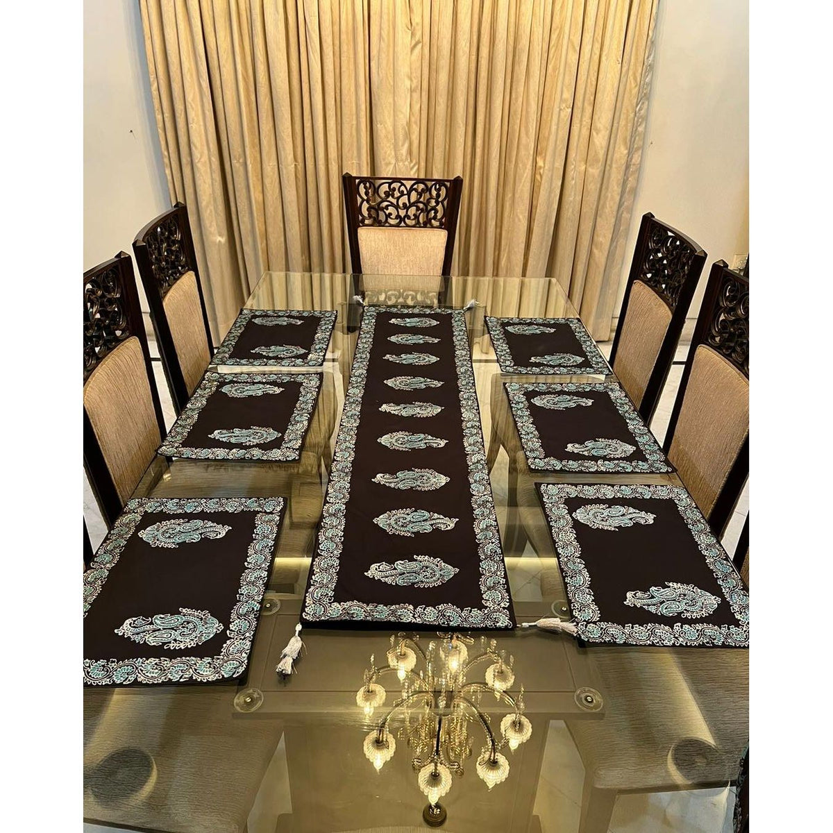 Block Printed Table Runner & Placemats