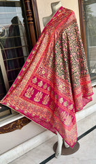 Block Printed Silk Dupatta