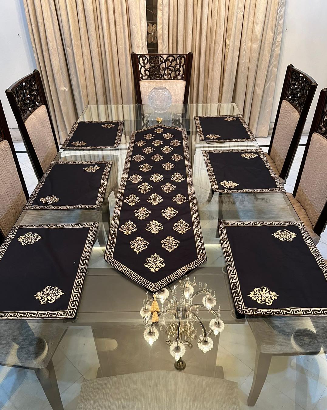 Block Printed Table Runner & Placemats