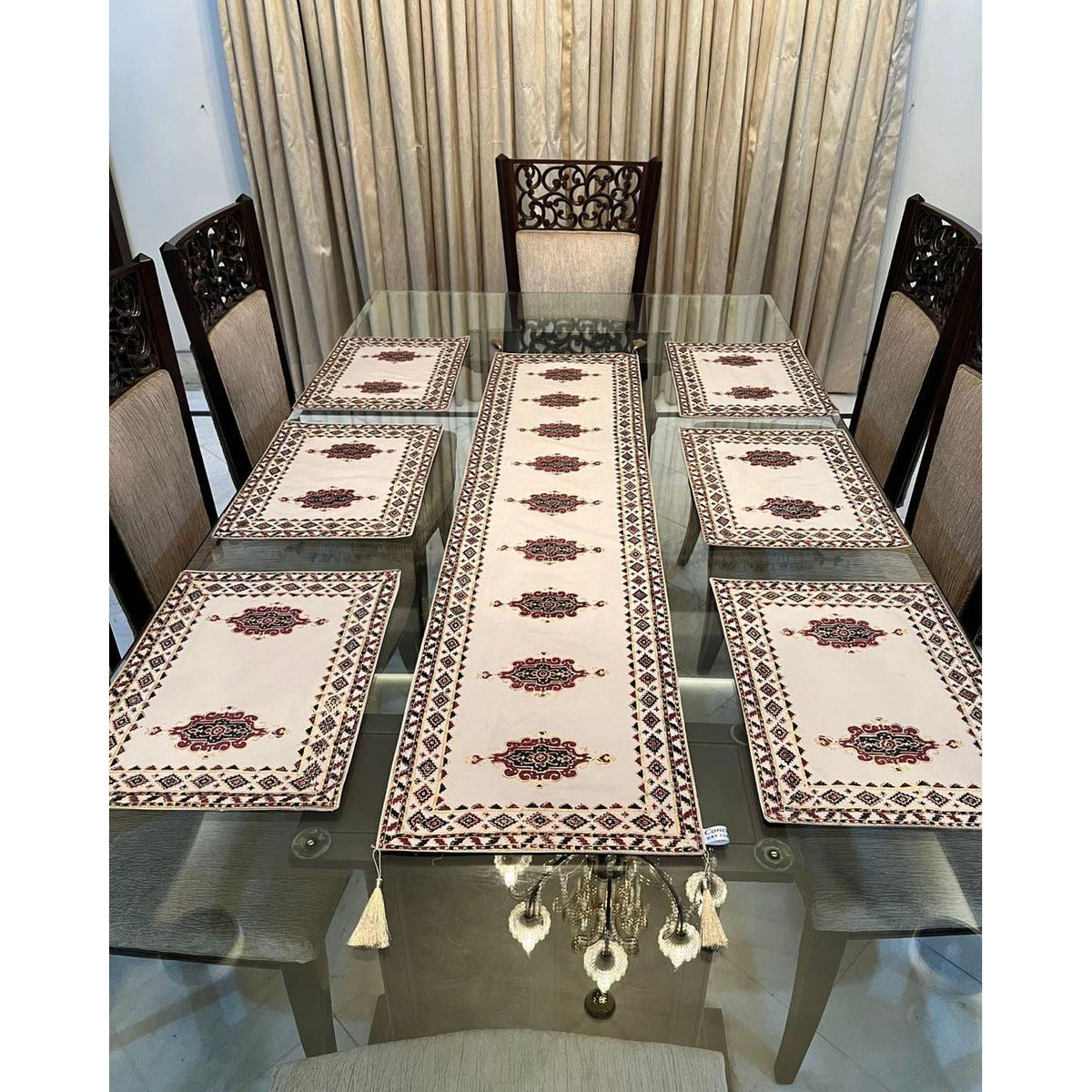 Block Printed Table Runner & Placemats