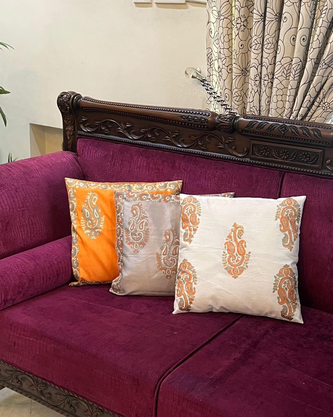 Block Printed Cushion Cover