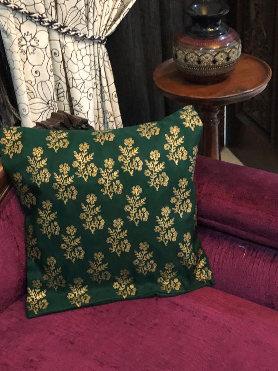 Block Printed Cushion Cover