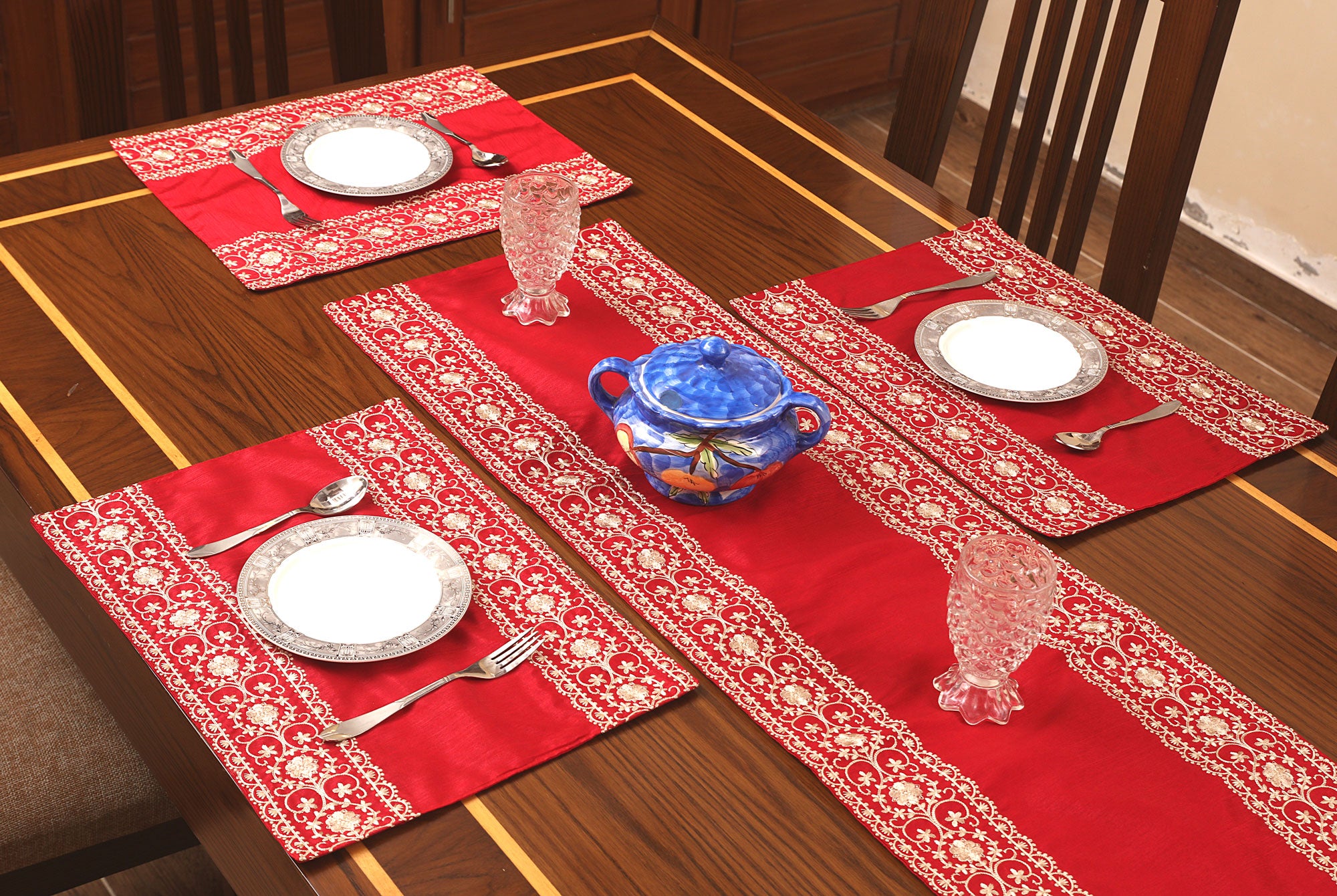 Embroidered Table Runner & Placemats
