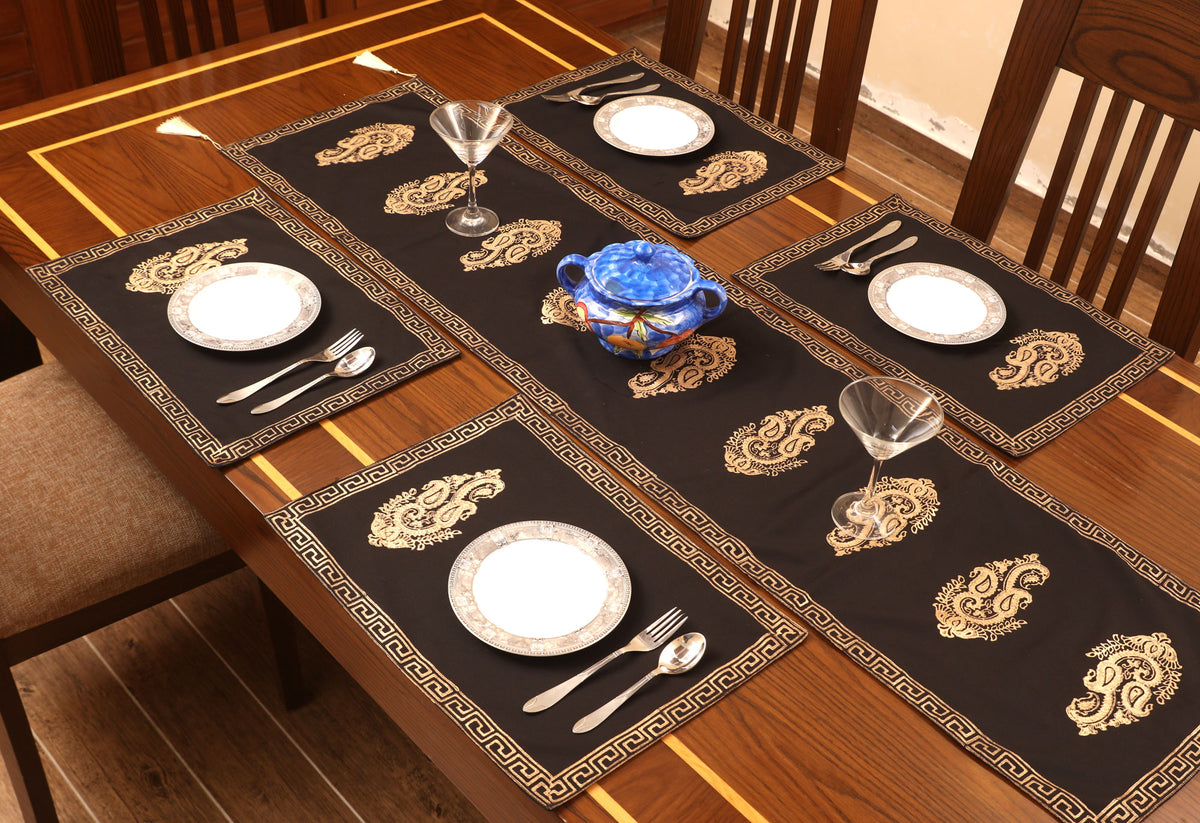 Block Printed Table Runner & Placemats