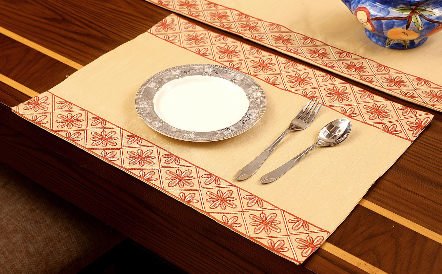 Block Printed Table Runner & Placemats