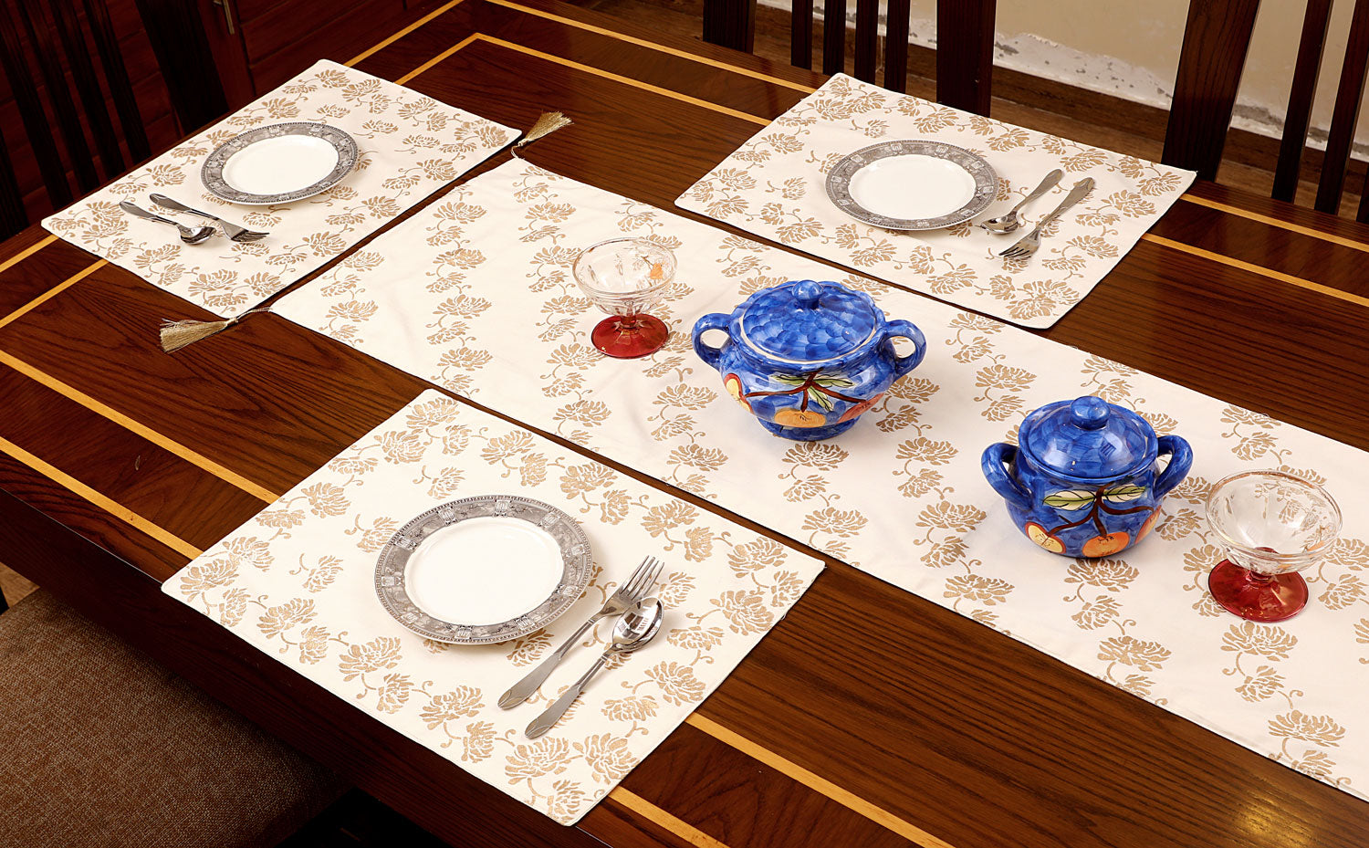 Block Printed Table Runner & Placemats