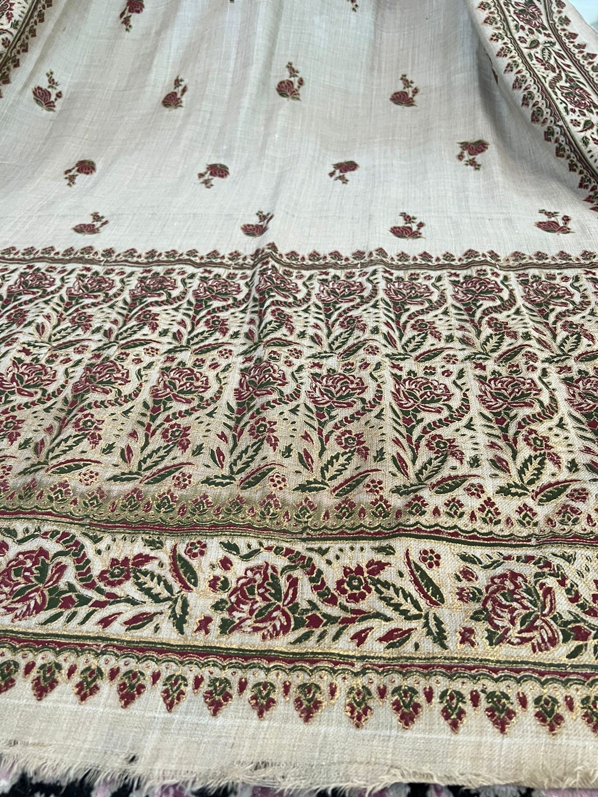 Block Printed Pashmina Shawl