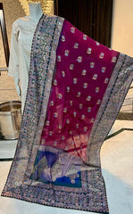 Block Printed Silk Dupatta