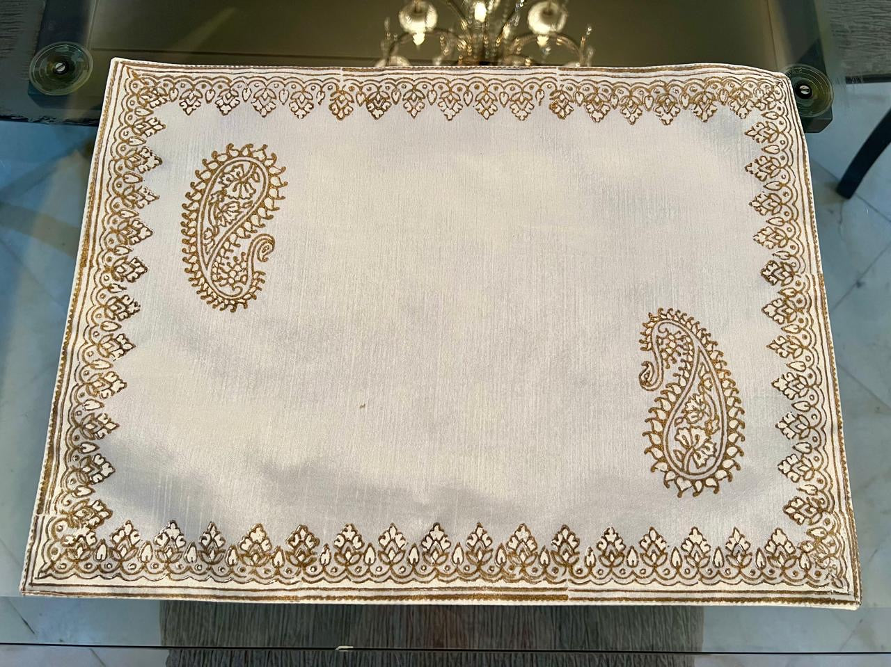 Block Printed Table Runner & Place Mats