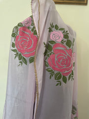 Hand Painted Silk Dupatta