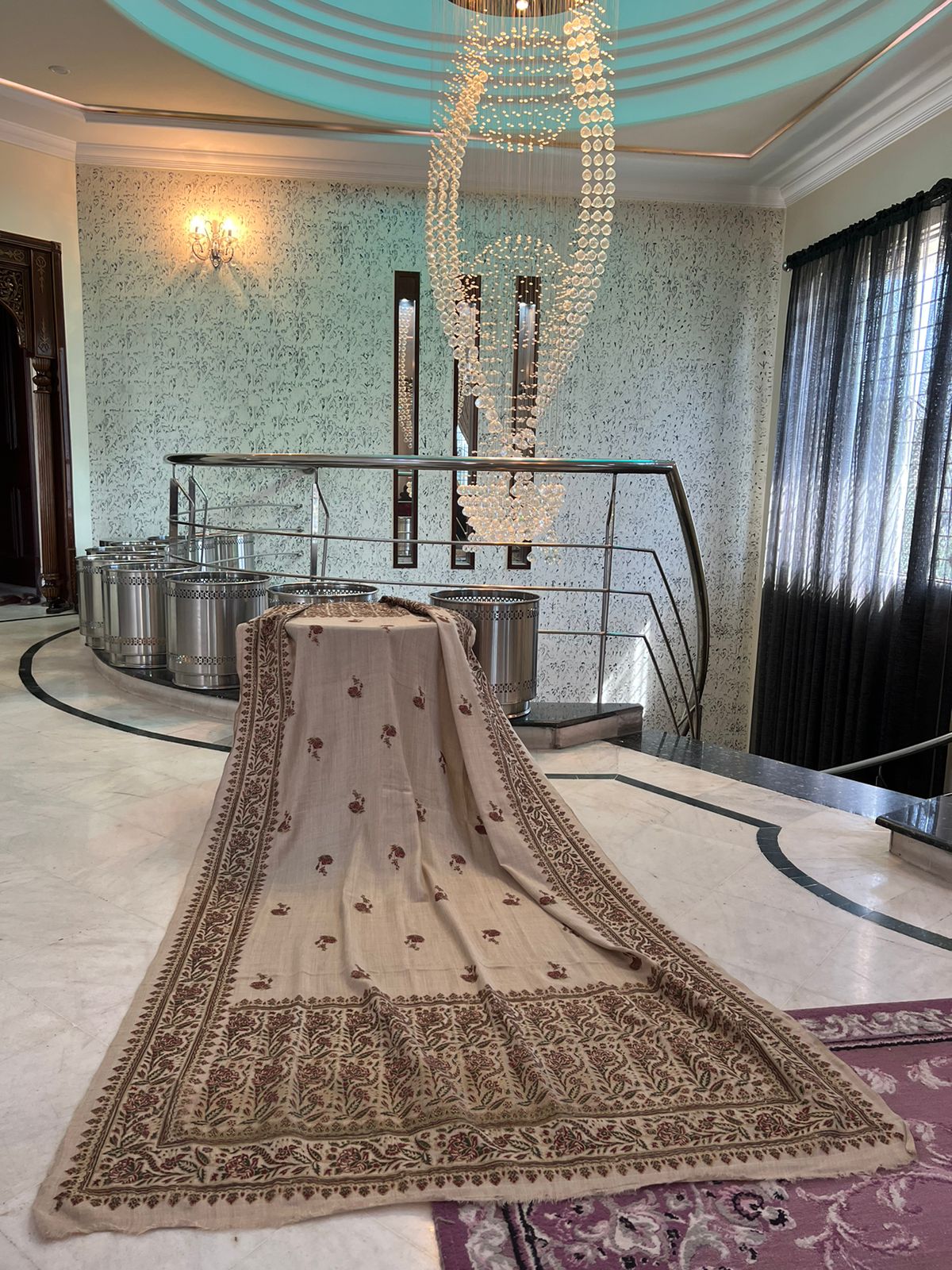 Block Printed Pashmina Shawl