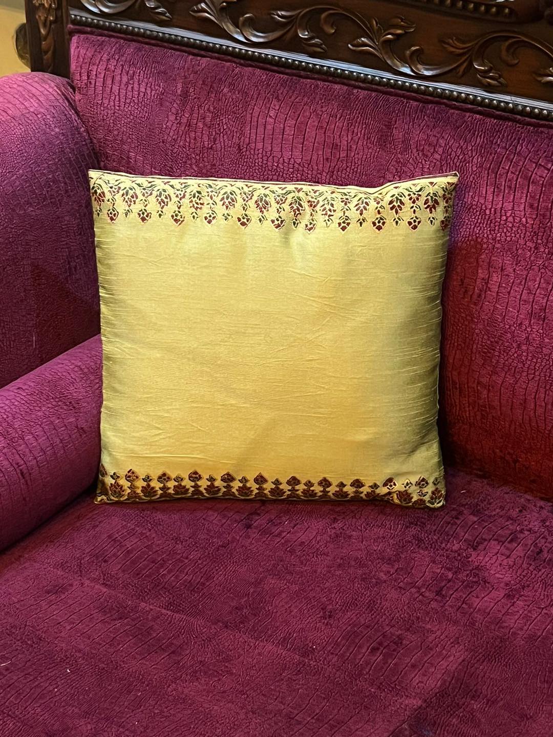 Block Printed Cushion Cover