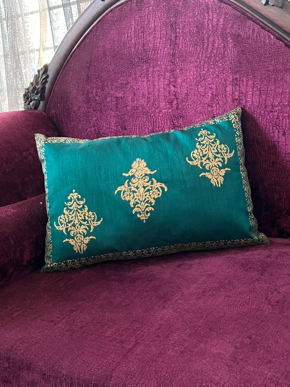 Block Printed Cushion Cover