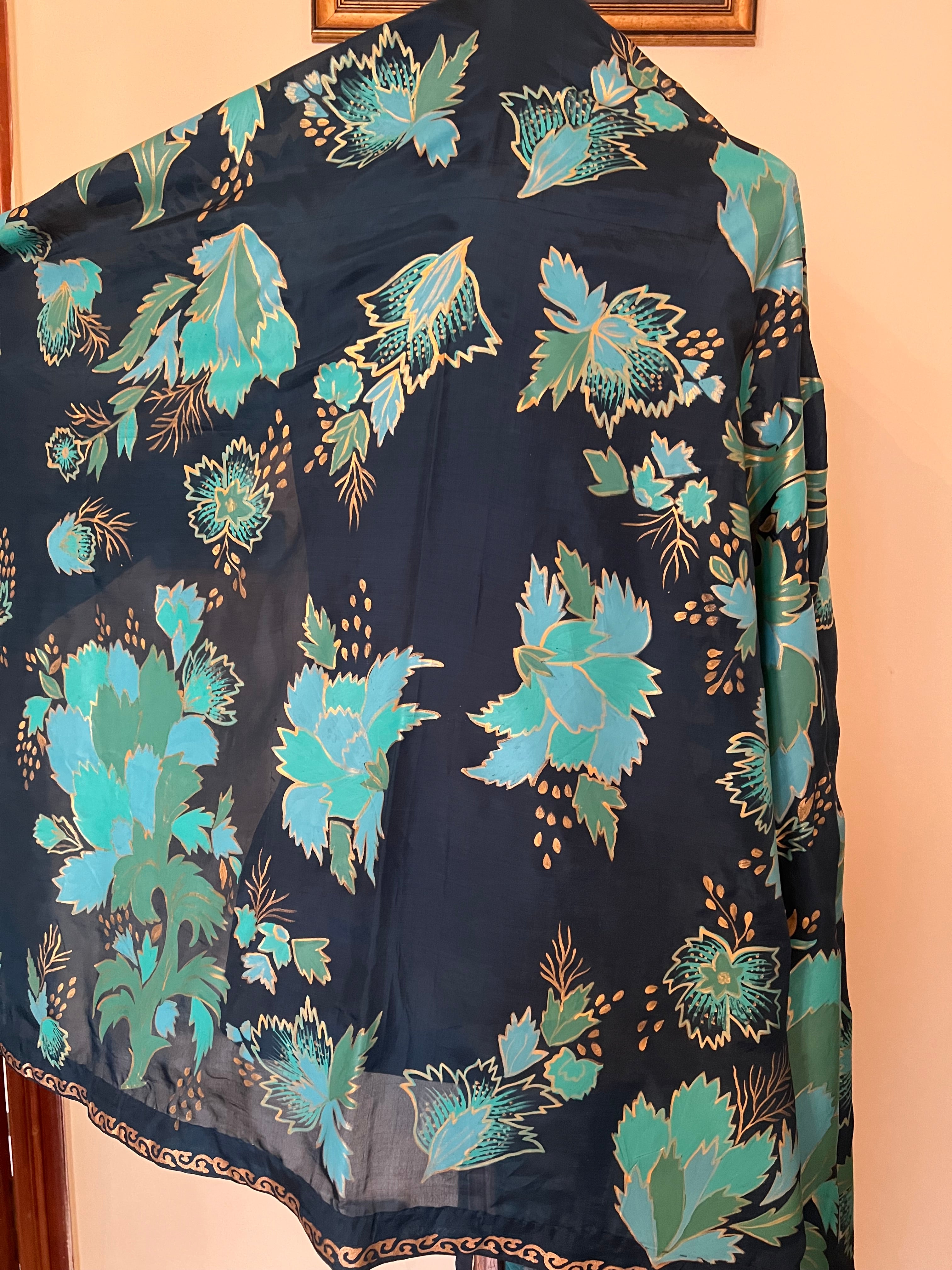 Hand Painted Silk Dupatta