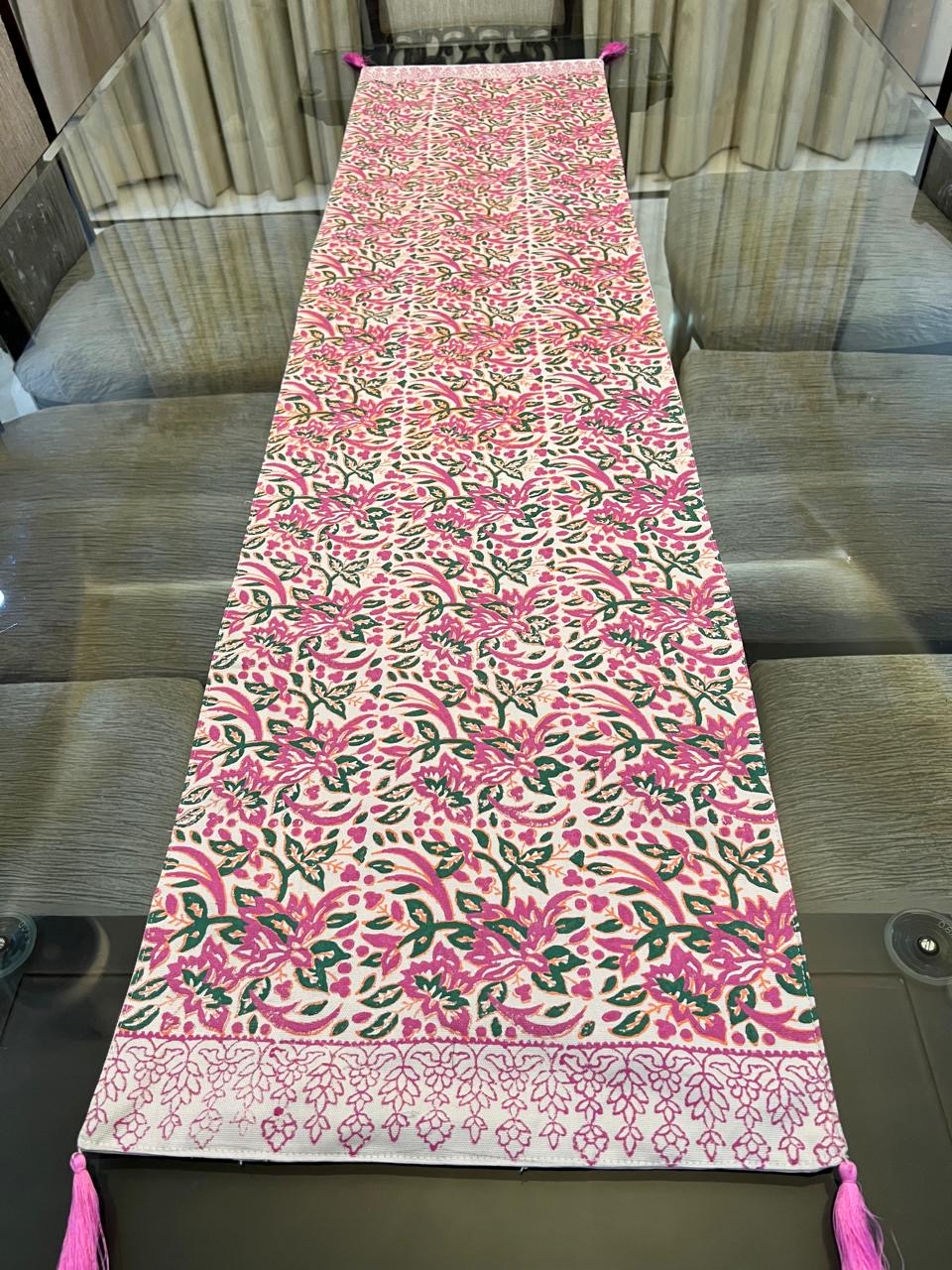 Block Printed Table Runner & Place Mats