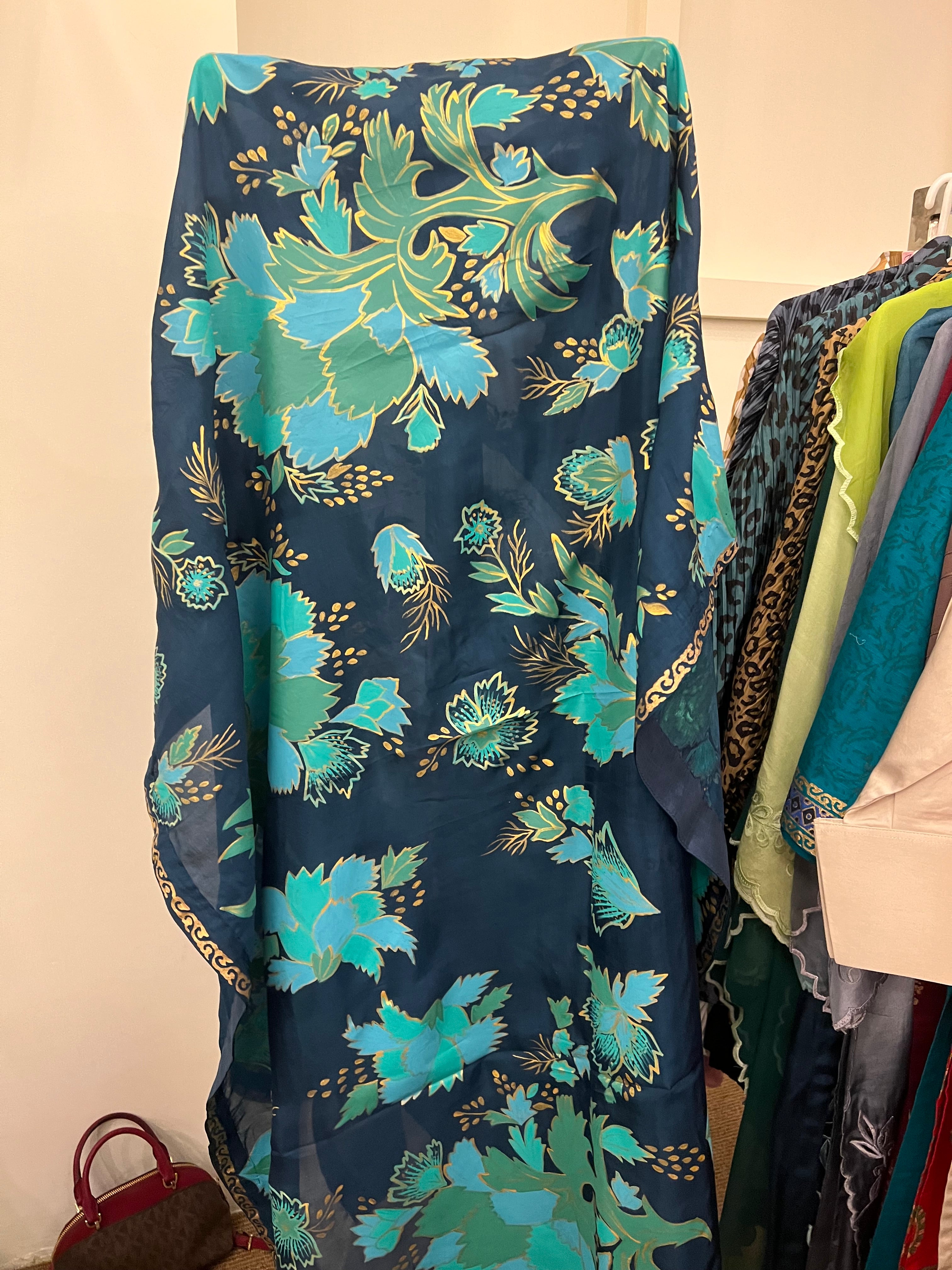 Hand Painted Silk Dupatta