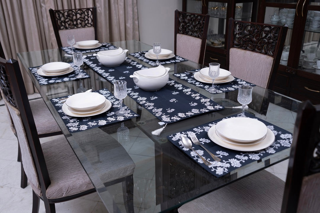 Block Printed Table Runner & Place Mats