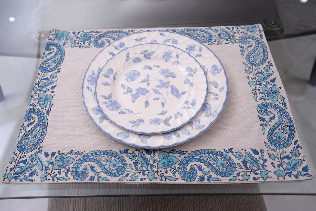 Block Printed Table Runner & Place Mats
