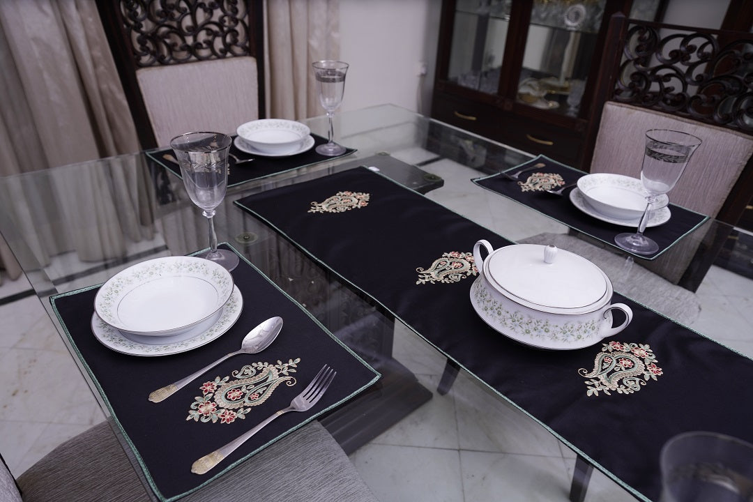 Embroidered Table Runner & Place Mats