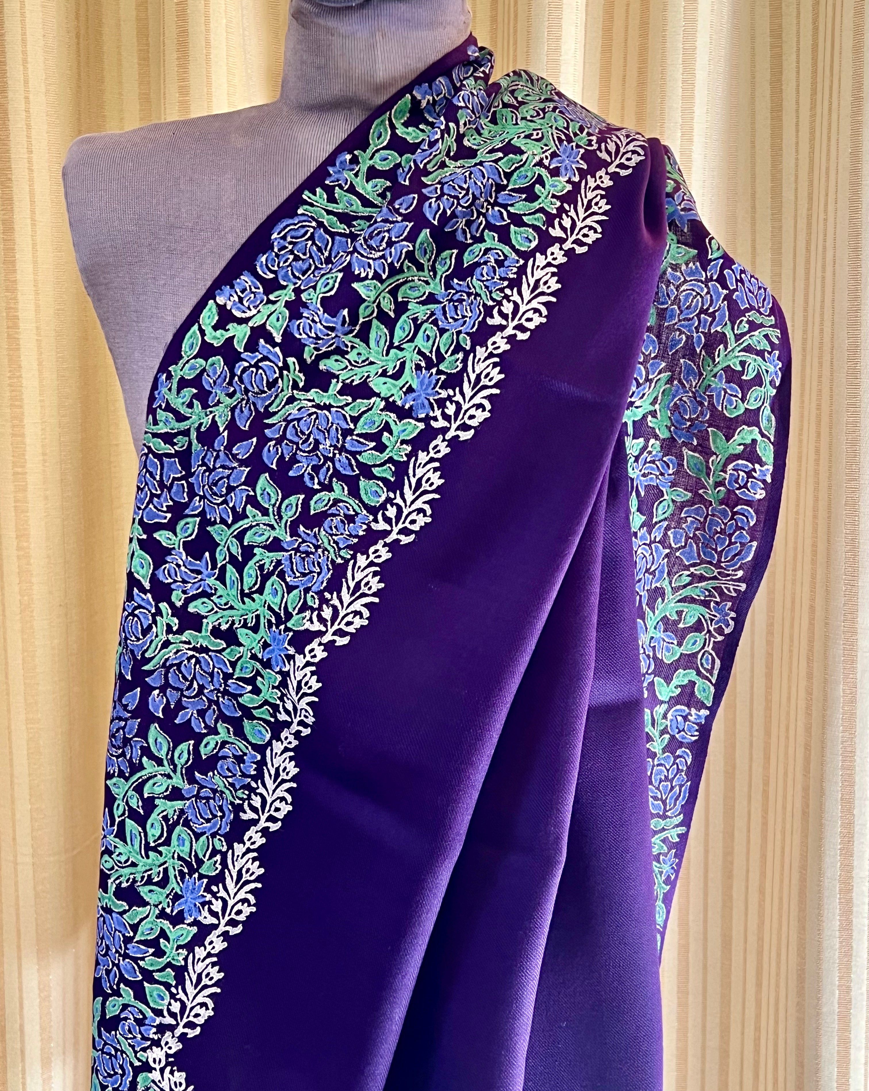 Block Printed Pashmina Shawl