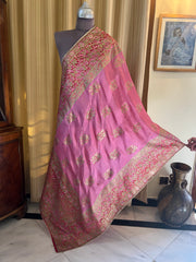 Block Printed Silk Dupatta