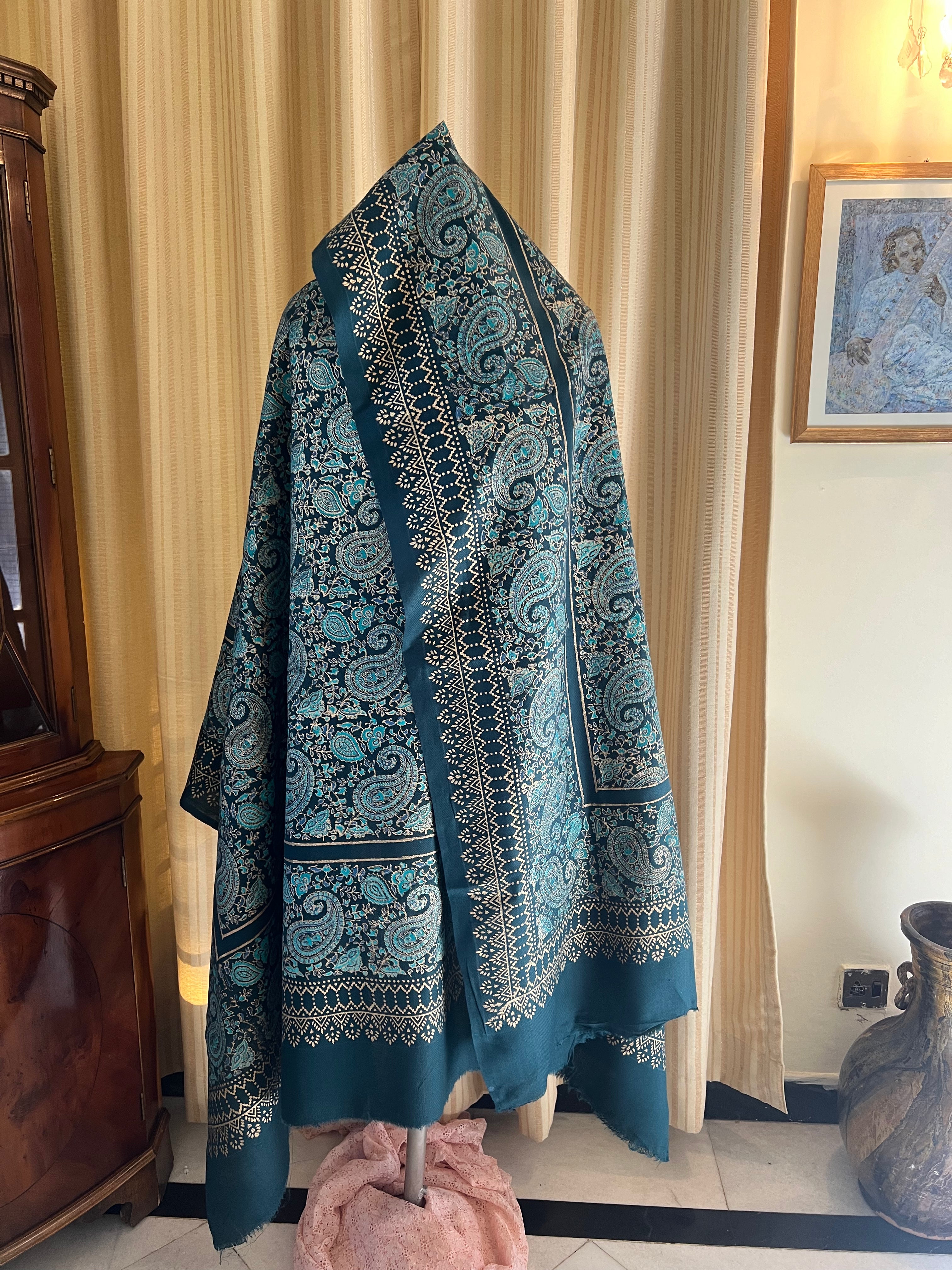 Block Printed Pashmina Shawl