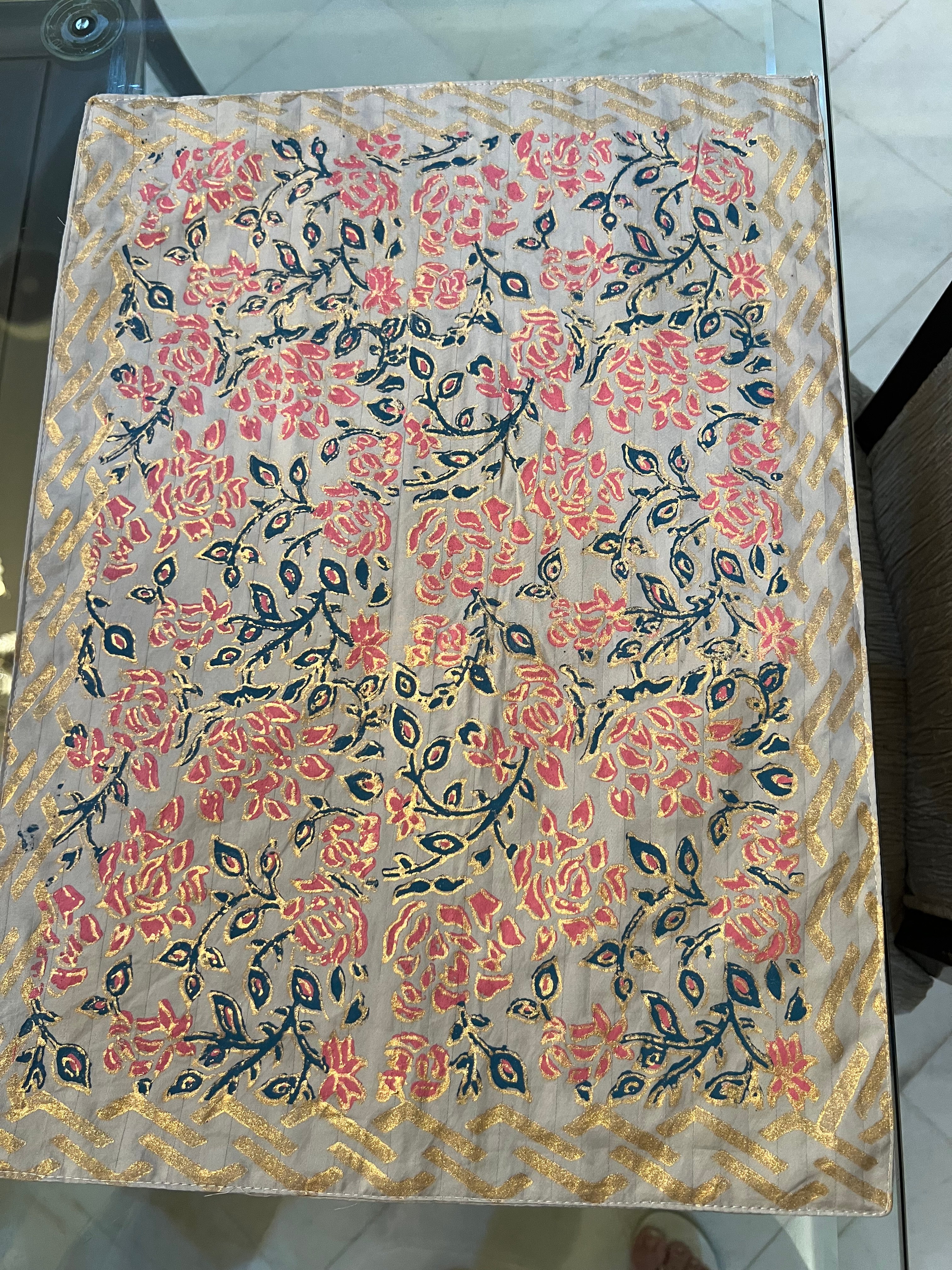 Block Printed Table Runner & Place Mats
